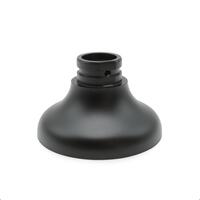 ADAPTER PLATE AND MOUNT FOR DOME AND EYEBALL TURRET CAMERAS IN A BLACK, PAINTED FINISH.